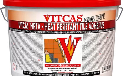 Tiles Around a Fireplace: Heat Resistant Adhesive and Substrate